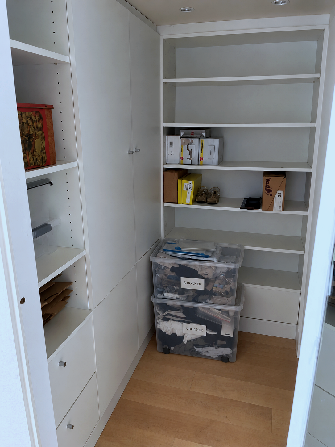Dressing — tri et rangement — après